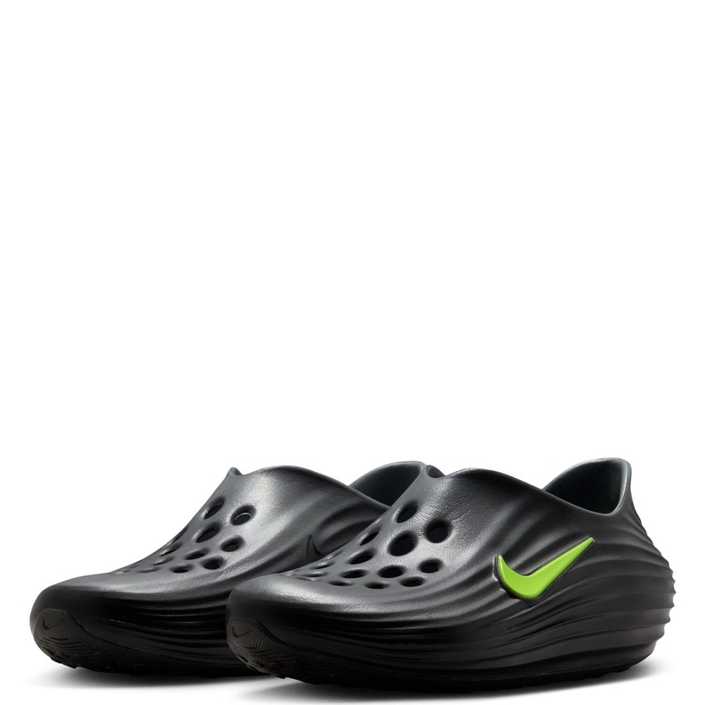 KIDS Nike Reactx Rejuven8 slip on water recovery sandals shoes 4 black volt